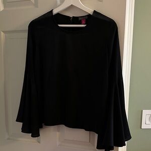 Vince Camuto Black Flared Sleeve Blouse